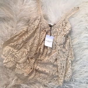 JILL STUART Sleeveless Lace Top